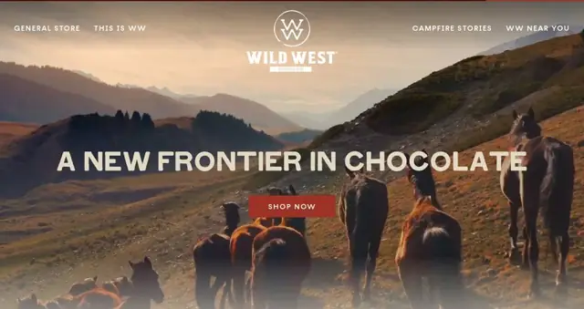Wild West Chocolate homepage, from wildwestchocolate.com, captured Oct 12 ’26