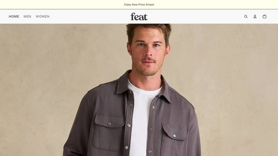 Screenshot of the FEAT homepage