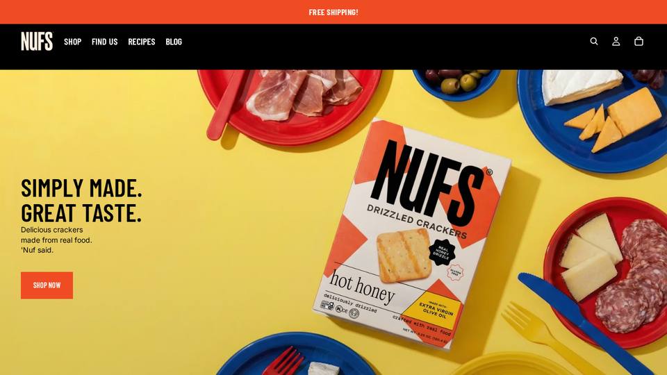 Screenshot of the NUFS homepage