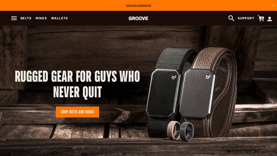 Screenshot of the Groove Life homepage