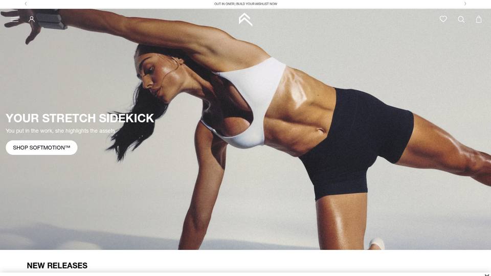 Screenshot of the Oner Active homepage