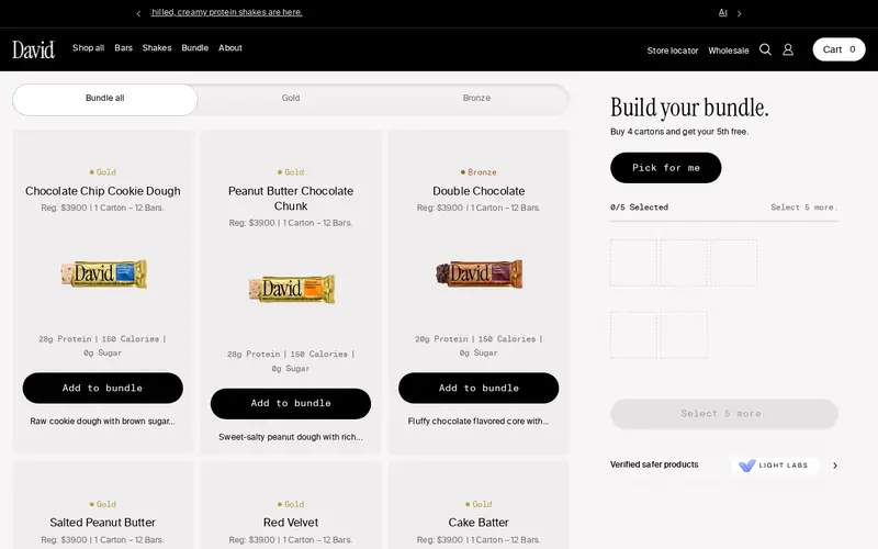 David Protein product page, captured Oct 9, 2026