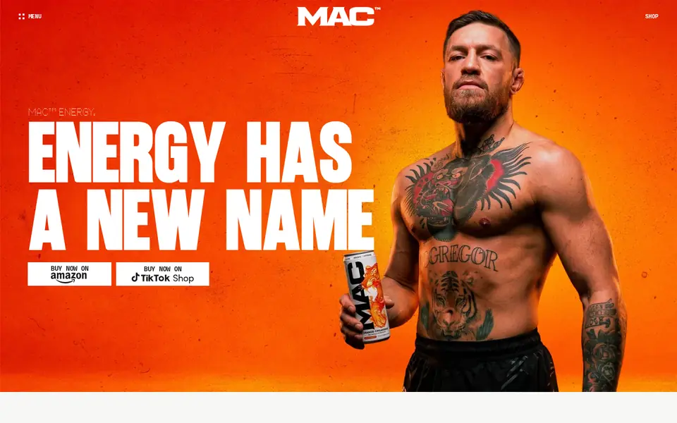 MAC Energy homepage, opening on “Energy has a new name”, captured Oct 9, 2026