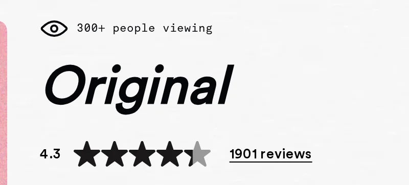 Magic Mind product page header with 300+ people viewing, the product name Original, and 4.3 stars from 1901 reviews