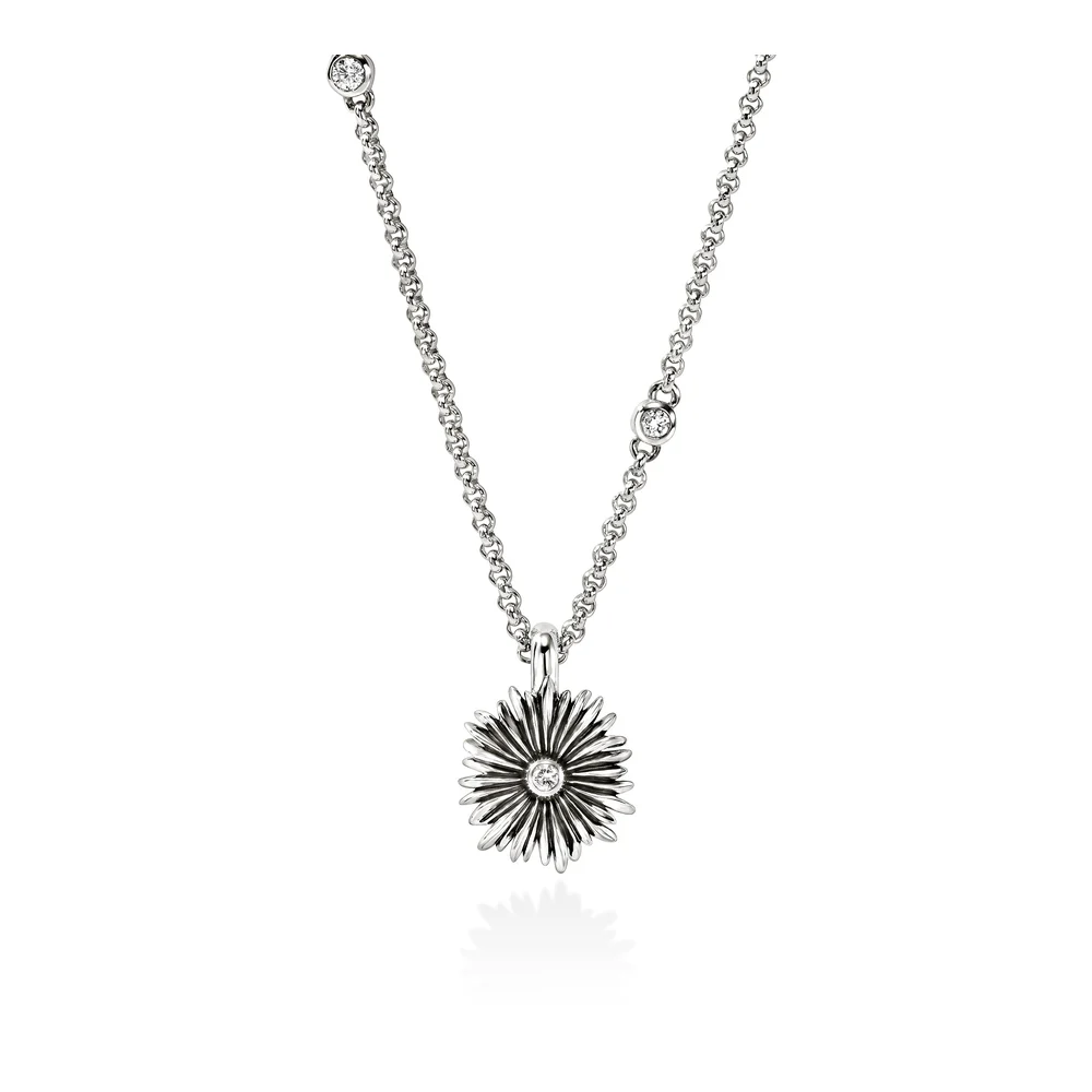 John Hardy Wildflower Pendant Necklace with lab-grown diamond, from the Billie Eilish and Finneas Collection. Product photo: johnhardy.com