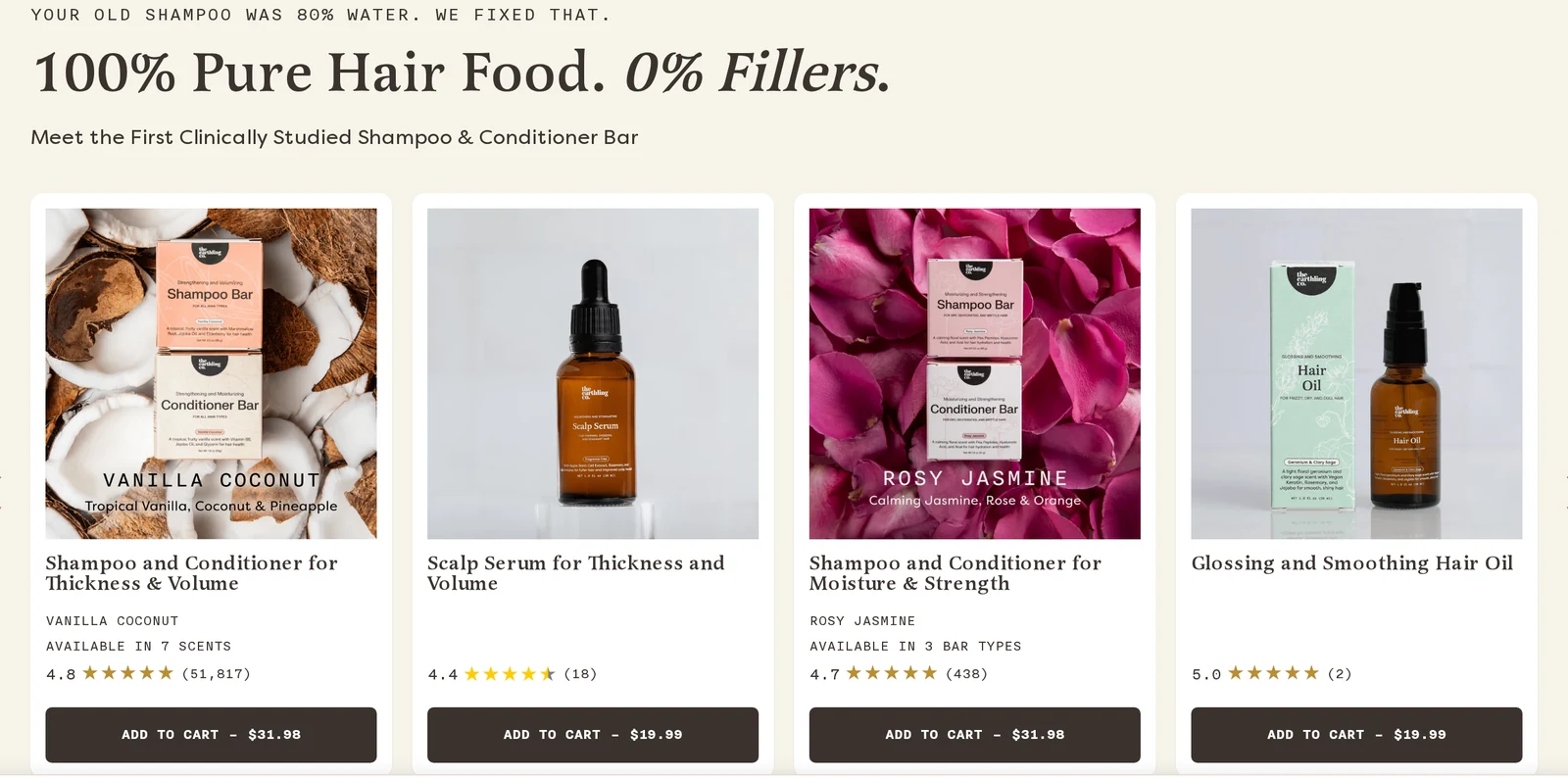 The line above the shampoo bar grid. theearthlingco.com, Oct 13, 2026