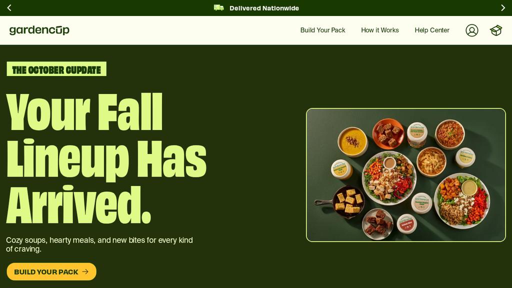 gardencup.com homepage, top of page as captured Oct 9, 2026