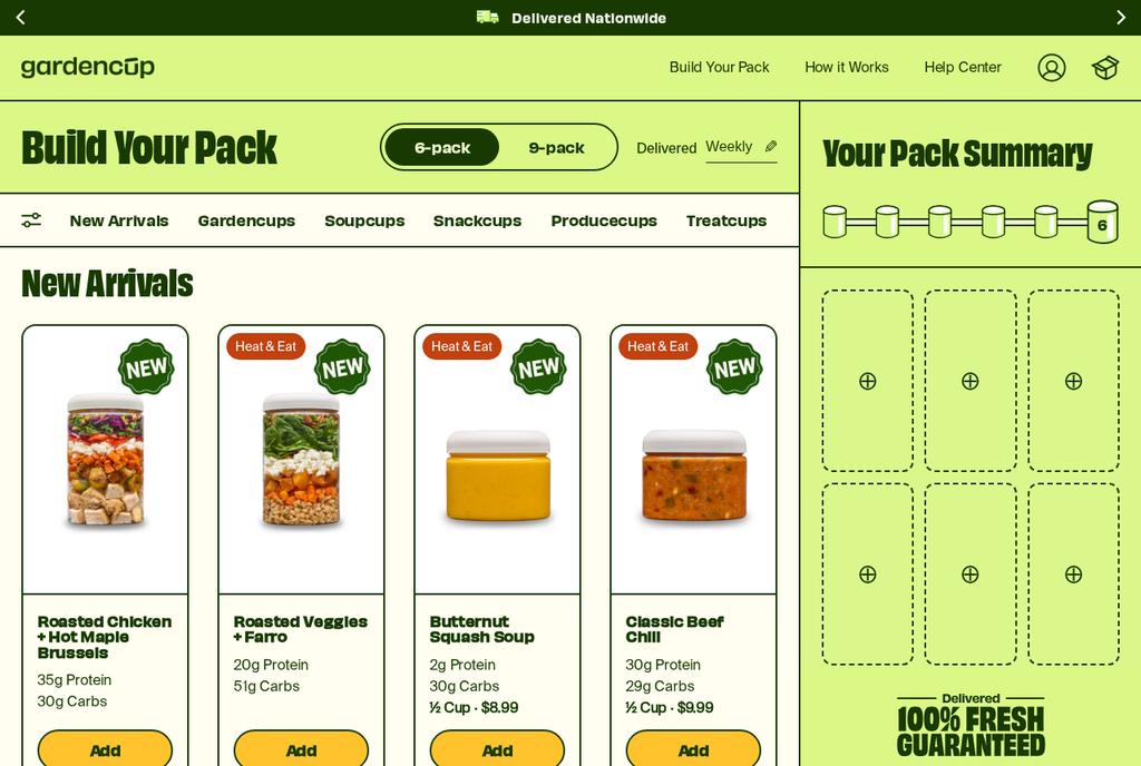 gardencup.com product page, top of page as captured Oct 9, 2026
